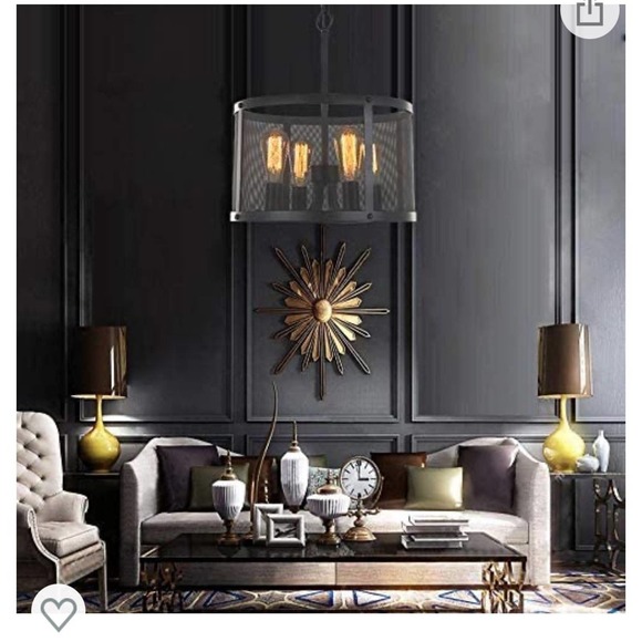 4-Light Industrial Pendant Light - Picture 2 of 10